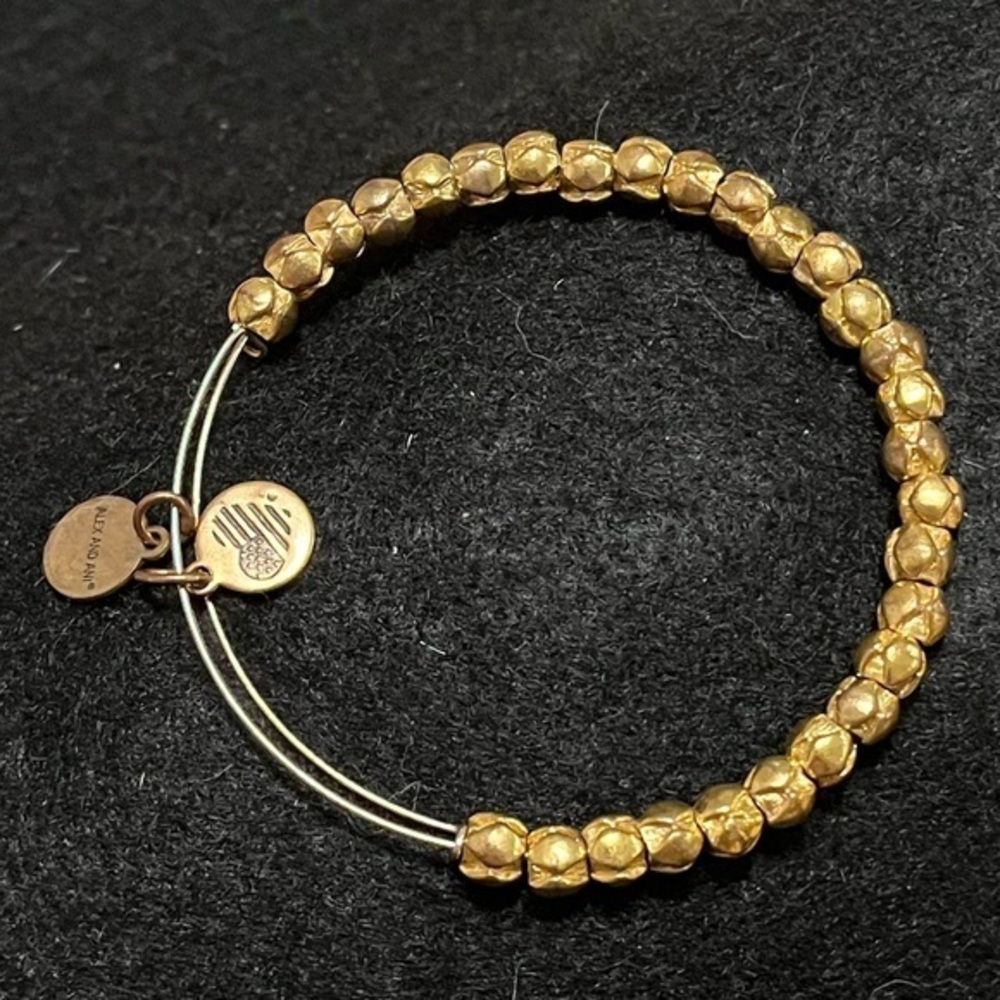 Alex and Ani Gold Beaded Bangle Bracelet